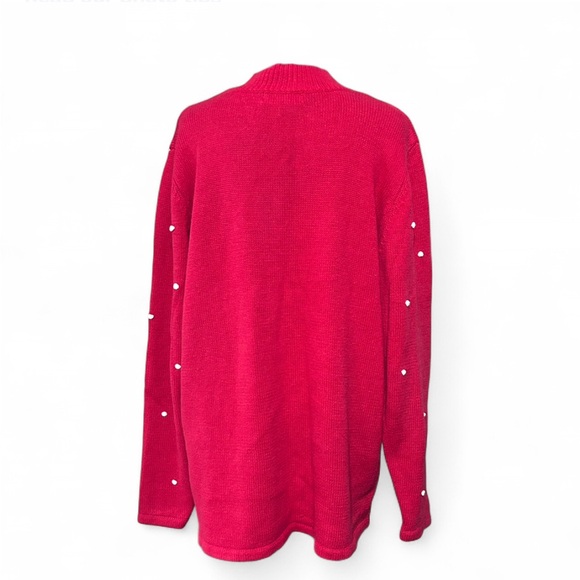 CINNAMON CINDER Red Knit Vintage  Christmas Sweat W/Polar Bear Design XXL - Picture 2 of 7